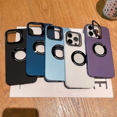 China Shockproof Matte PC Cell Phone Case For iPhone 14 13 pro Max With Camera Ring Glass 12 11 Protector Back Cover for sale