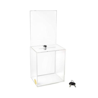 China acrylic lockable ballot box case acrylic opinion box donation case is customizable accept custom size for sale