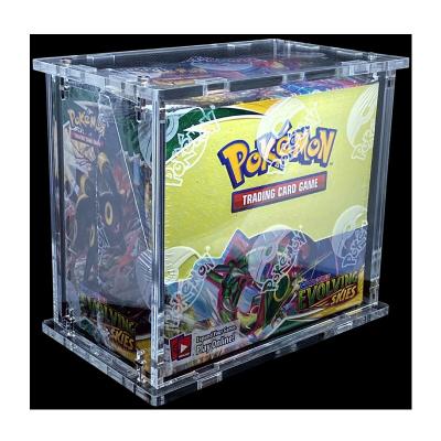 China Custom Clear High End Acrylic Thruster Box Display Case Screw Assembly Display Box For Pokemon Thruster Box ETB UPC Protective Case for sale