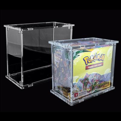 China 100% Acrylic/PMMA/Plexiglass/Perspex Clear Thruster Box Display Case Self Build Acrylic With Screws Assembly Display Case With UV Resist For Pokemon ETB Thruster Box Case for sale