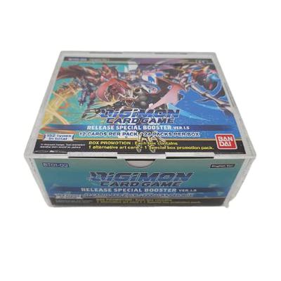 China Pokemon Digimon Booster Box Lid Assembly or Self Build Digimon Booster Box Acrylic Display Case Box Customer Custom Size for sale