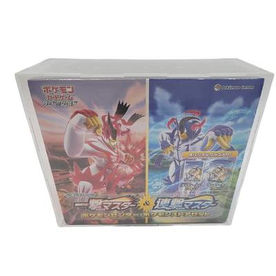 China Merchandise Pokemon Center Japan Deployment Limited Set Acrylic Tin Display Case Booster Box Self Build or Magnet Lid Showcase For Japan Center for sale