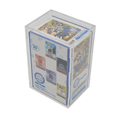 China Lucite Acrylic Crystal Plexiglass Weiss English Booster Box Self Assembly Plastic Custom Box Framing Acrylic Case For Pokemon Weiss English for sale