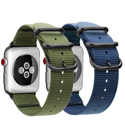 China NATO Adjustable Nylon Strap For Apple Watch Band Se 6 7 5 4 3 41mm 45mm 40mm 44mm 42mm iWatch Band Sport Strap 38mm Strap for sale