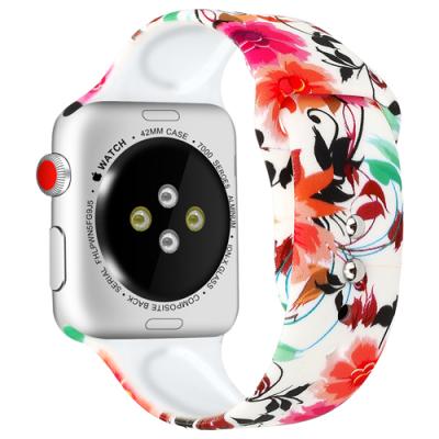 China For apple watch sport buckle band strap for apple watch band apple watch 4 3 5 42mm 38mm iwatch band 44mm 40mm popular printing bracelet correa pulseira women for sale