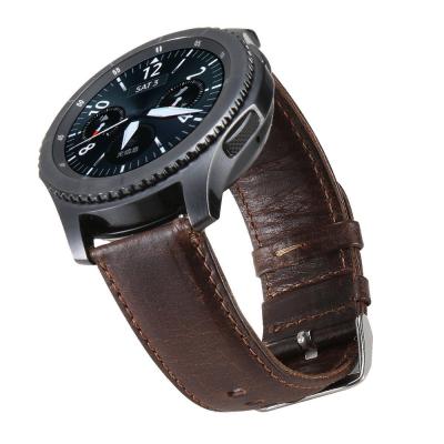 China S3 Gear Frontier Leather CREST Leather Strap For Samsung Galaxy Watch 46mm 22mm Watch Band Huawei Watch GT Strap Correa Wristband for sale