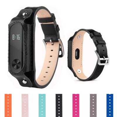 China CREST Leather For Xiaomi Band 2 3 4 5 mi2 band 2 band 2 sport leather strap replacement wristbands wristband strap belt 6accessories MI for sale