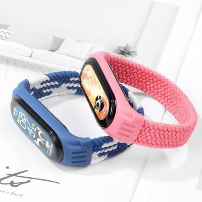 China Fashion Nylon Braided Strap For MI Band 5 6 Loop Pulseira Bracelet Solo MI Band 4 Wristband 5 For xiaomi MI Band 4 Strap 3 for sale