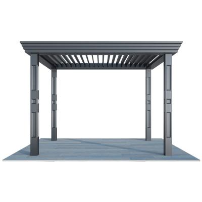 China Easily Assembled Outdoor Garden Aluminum Canopy Metal Pergola Profile Pergola for sale