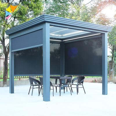 China Easily Assembled Aluminum Motorized Garden Buildings Gazebo Canopy Pergola for sale