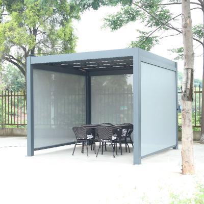 China Easily Assembled Gazebo For Garden Electric Remote Control Waterproof Aluminum Pergola for sale