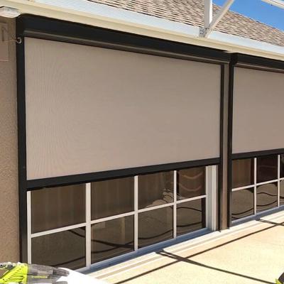 China Factory Custom BACKRIDE Track Screen Motorized Zipper Window Blinds Windproof Blind Shades For Outdoor And Indoor for sale