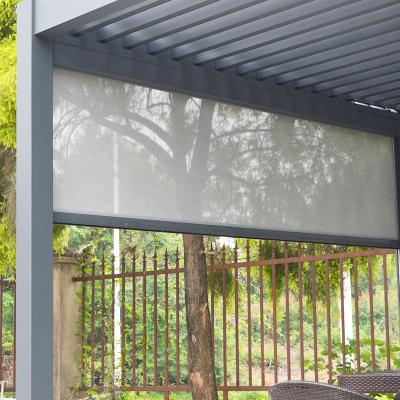 China CREATIVE Direct Zipper Windproof Patio Window Shade Patio Window Shade Electric Roller Shades for Pergola and Window for sale