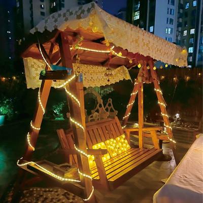 China SMD 5050 LED Solar Strip Light , IP67 Flexible Decorative Rope Lights 3500K for sale