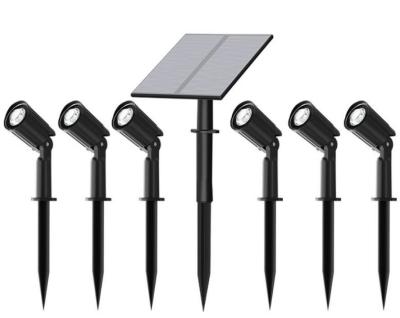 China Six Heads IP66 LED Solar Pathway Lights 6500K For Outdoor Garden Walkway for sale