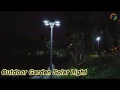 Aluminum Outdoor Garden Solar Light Pole Lamp 80CRI 100lm IP65