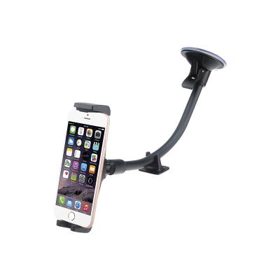 China Universal 2 in 1 Gooseneck Suction Cup Clamp Tablet Phone Holder for Car Windshield for sale