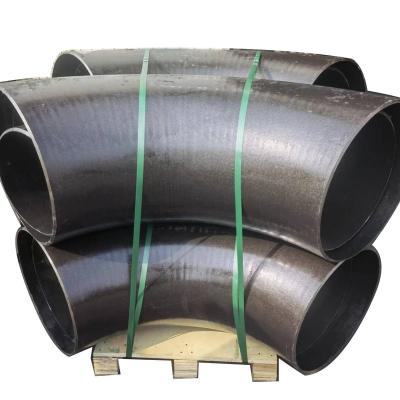 China Pipeline connection for oil gas factory wholesale price asme large size carbon steel seamless 90 degree LR sch80 pipe fitting elbows on hot sale for sale