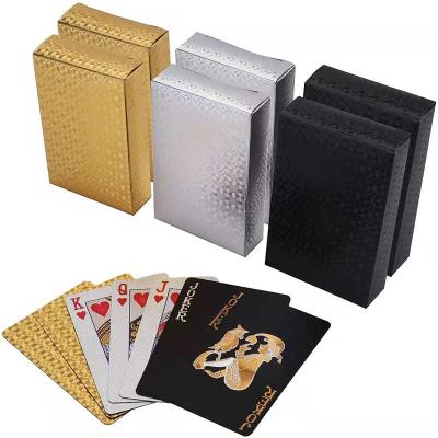 China Custom Gold Foil Waterproof Entertaiment Playing Cards Deck Deck Cards Magic Poker Cards for sale