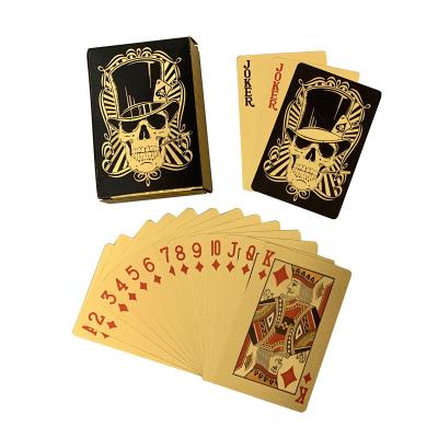 China Waterproof Sunproof 24K Gold Foil Playing Cards Poker Playing Cards Skeleton Customized For Your Design for sale