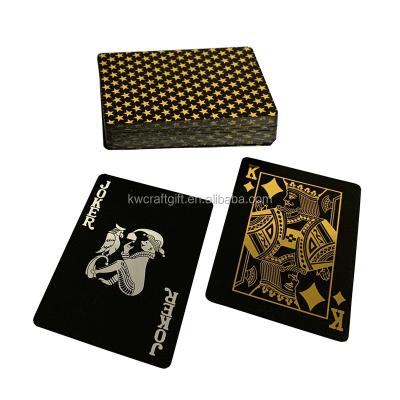 China USA Waterproof 100% Plastic Gold Poker Casino Custom Printing Playing Cards With Custom Logo for sale