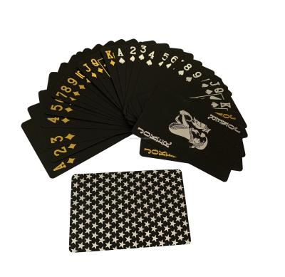 China China NEW BLACK Poker Hot Sale Poker Playing Cards Plastic Matte Cards With Stars for sale