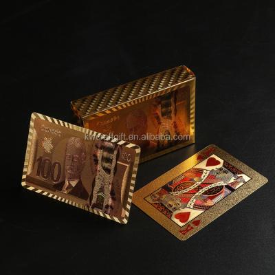 China Canada Canada Gold Foil Playing Cards Customized Card Entertainment Playing Silver Foil Plastic Playing Cards for sale