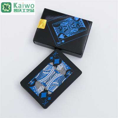 China Luxury Black Color PVC Playing Cards , Customize Hotsale Waterproof Offset Printing Poker Cards for sale