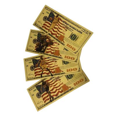 China 2020 New USA Commemoration Kobe Bryant Dollar Money 24k Gold Foil Banknote Kobe Dollar Bills for sale