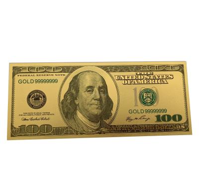 China USA Proof United States Hundred Dollar Gold Designs $100 Currency Gold Foil Banknote One Dollar Bills for sale