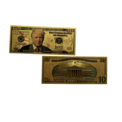 China New USA Trump 2020 US Dollar Bills USD10 50 100 Money Trump Gold Foil Banknote for sale