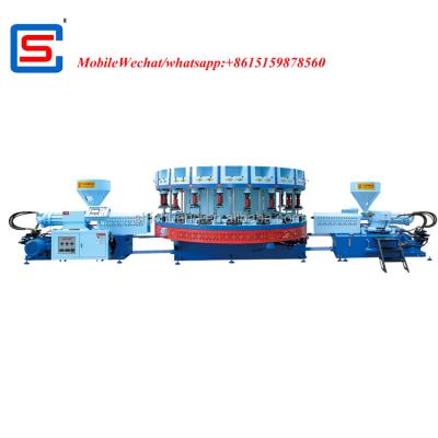 China Sole PVC DIP Machine WithShoe With Top PVC DIP Making Leisure Shoe Soles Sports Shoes Injection Molding Machine for sale