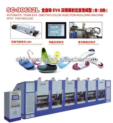 China Automatic Two Color EVA Foam Eva Injection Molding Machine With Two Molds for sale