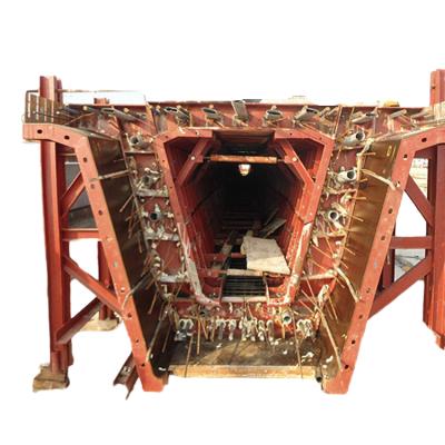 China 30m Long Small Industrial Steel Precast Segmental Cross Box Girder Road Bridge Formwork for sale