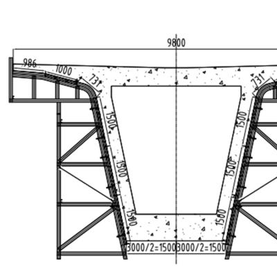 China Industrial Moving Formwork For Concrete Beam Segment Bridge Shutters Structural Steel Formwork System Recyclable , Steel Formwork Blue for sale