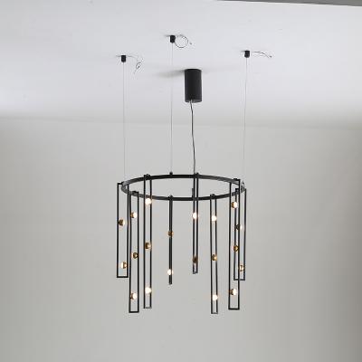 China MEEROSEE modern Ring Chandeliers Pendant Lights modern for home high quality fixture led linear pendant light ceiling lamp MD87137 for sale