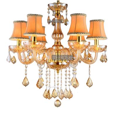 China Meerosee K9 Crystal Chandelier Country Style Schonbek Modern Colorful Chandelier MDS01 Dining Table Chandelier Parts for sale