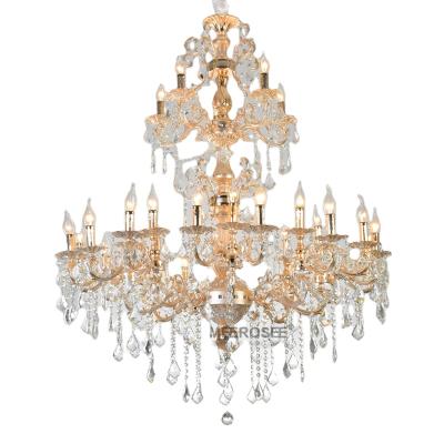 China Chandelier K9 Crystal Lights Luxury Lamp Decorative Light Modern French Meerosee Gold Alloy Pendant Lighting Modern Lamp MD3134-L29 for sale