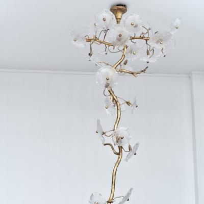 China Modern Luxury Long Decorative Mushroom Lamp MD86943 Mushroom Hall Chandelier Clear Crystal Jellyfish Ceiling Lights from Meerosee for sale