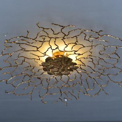 China Modern Meerosee Gold Flower Vine Wall Lights MD86994 Light Copper Brass Indoor Decorative Lighting Rattan Wall Lamps for sale