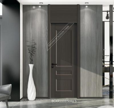 China 2021 Wholesale European Doors Modern Wooden Door Designs Entry Door For Home for sale