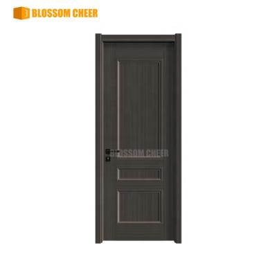 China 2021 Modern New Design Wooden Door Melamine MDF Swing Interior Wood Panel Door For Bedroom for sale