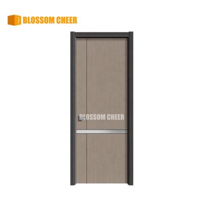 China 2021 Flower Cheer Door Solid Wood Core Wooden Interior Door Modern Design For Bedroom for sale