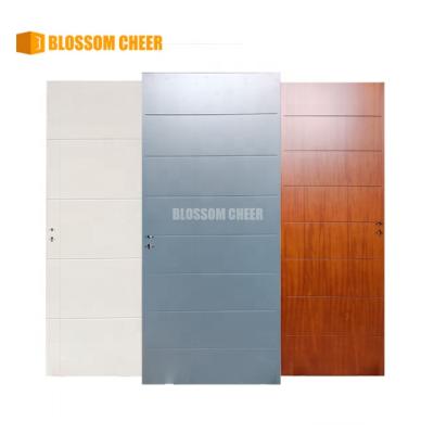 China Sound Insulation Factory Direct Polish Lacquer Finish Wooden Doors With Paint Painted Gray Door for sale