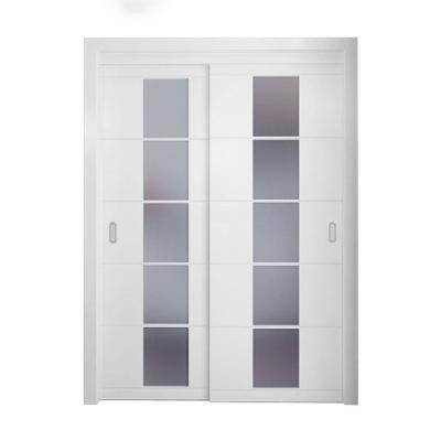 China Popular Chinese Japanese Style Interior Plywood Modern Finish Interior Decorative Sliding Doors in Dubai for sale