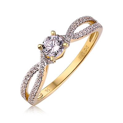 China Andrew Fashion Ring 9K Gold Moissanite CLASSIC Engagement Ring Zircon High Level for sale