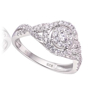 China FASHIONABLE Wholesale CZ 925 High Quality Plain Silver Jewelry Wedding Silver Heart Ring for sale