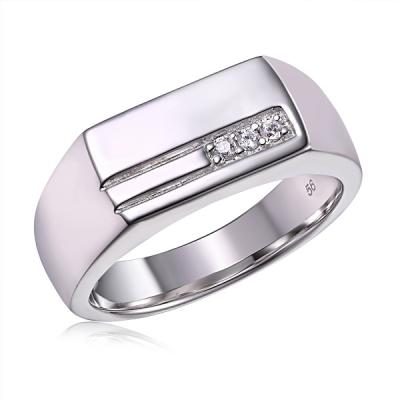 China Fashion 925 Custom Minimalist Style Jewelry Men Silver Trendy Rings for sale