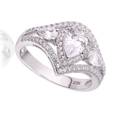 China FASHIONABLE Wholesale Custom Luxury 925 Sterling Silver Rings 325 CZ Designs Jewelry for sale