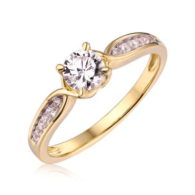 China Andrew High Level Custom Fashion Engagement Gold Moissanite Stackable Rings CLASSIC for sale